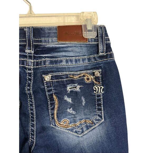 Miss Me Embroidered Horse Embellished Midrise Bootcut Jeans Size 26 - Picture 4 of 7